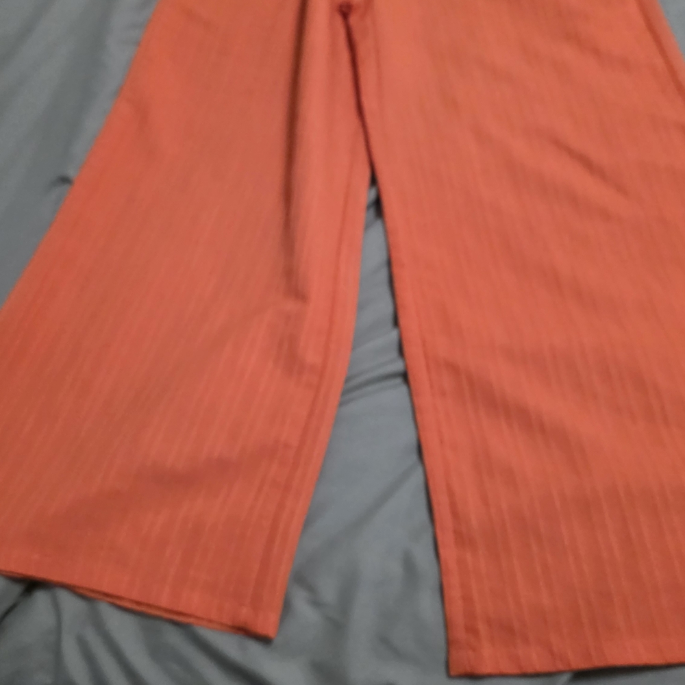 Orange Wide-Leg Pants